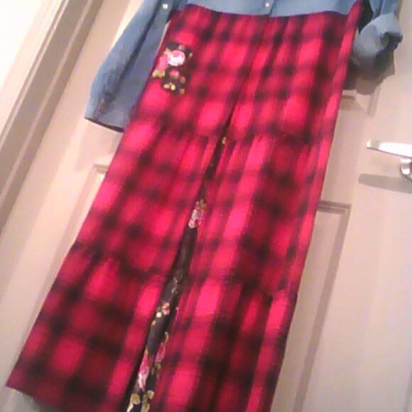 Medium Maxi Denim Flannel Floral Duster - Picture 5 of 8